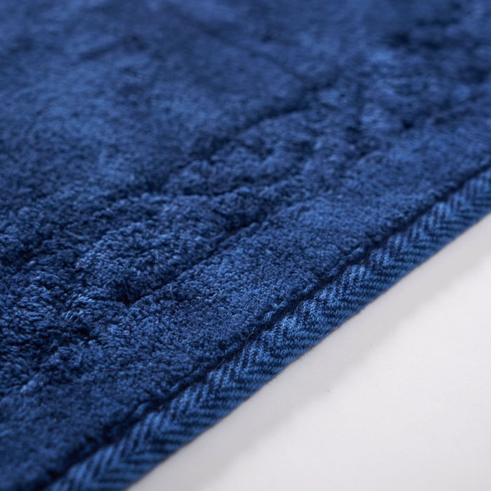 Mijölnir Juego de alfombrillas de baño de algodón 2 piezas Azul oscuro